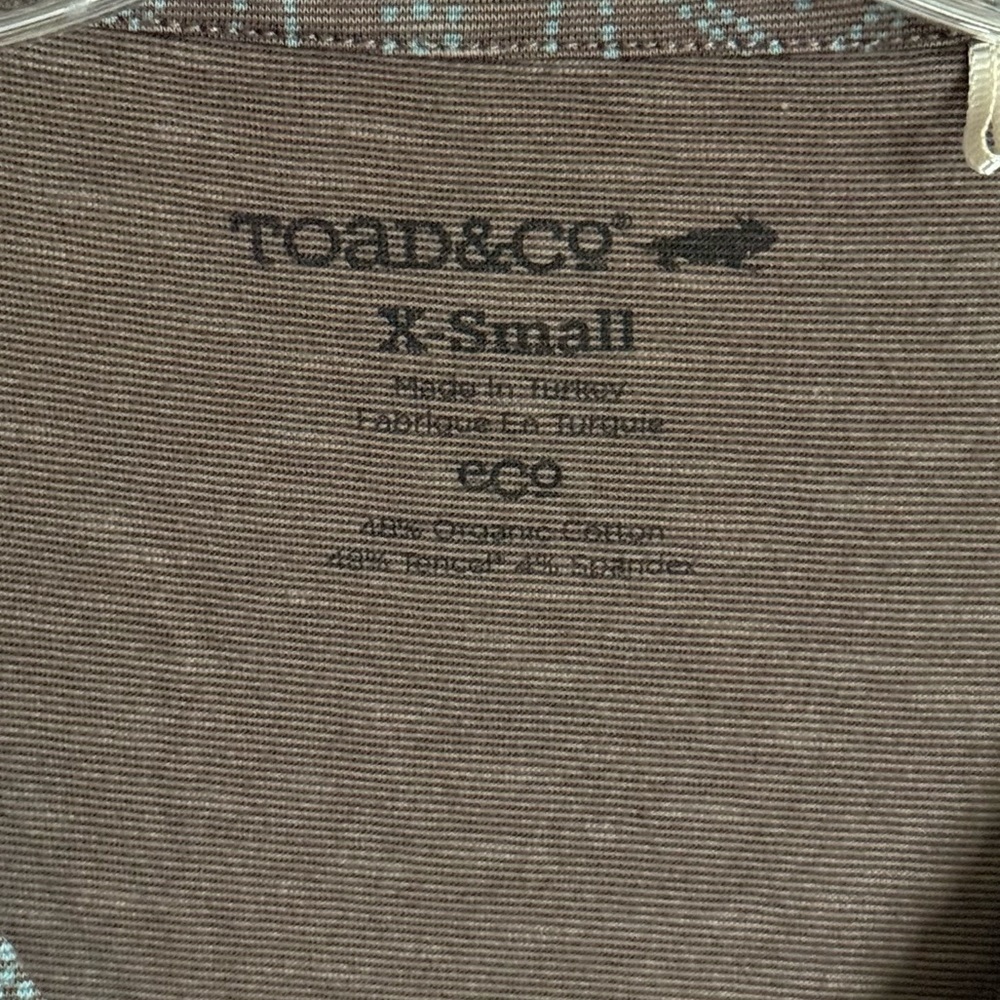 Toad & Co Cue Wrap Sleeveless Dress Falcon Brown Batik Dot Print Size XS - Picture 7 of 7